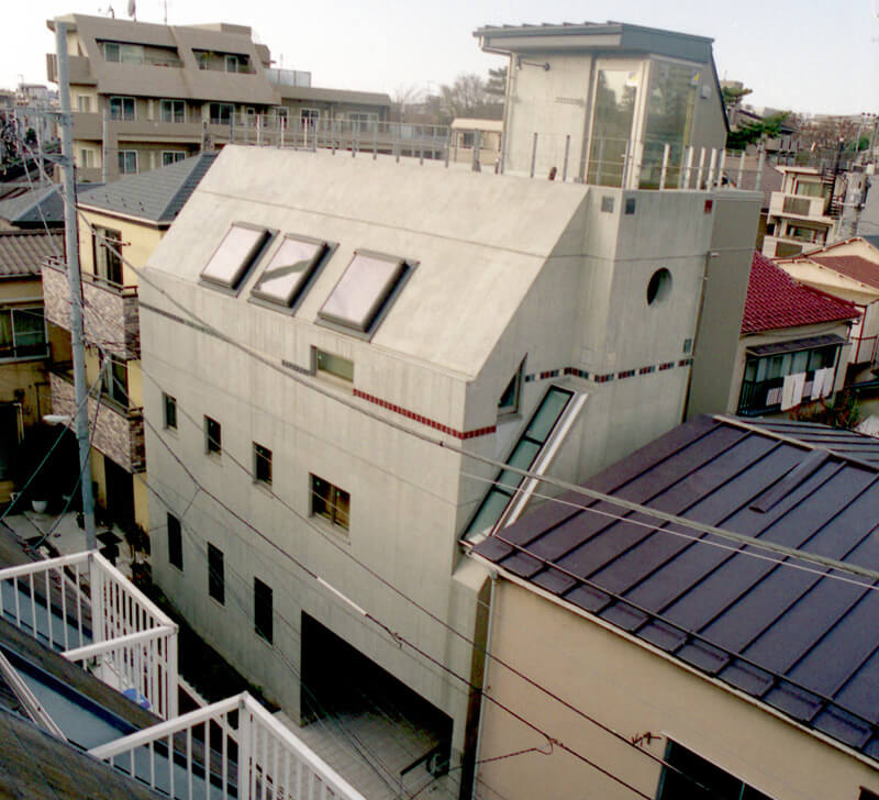 デザイナーによるおしゃれな注文住宅(豊島区)の外観(俯瞰)写真