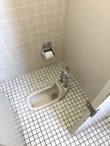 リフォーム前の和式トイレ。昔ながらのトイレである。