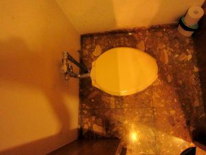 洋式のトイレ。ウオッシュレット等はついていない。