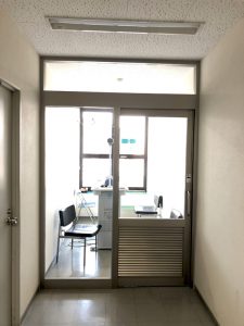 ドアが引き戸になりました。